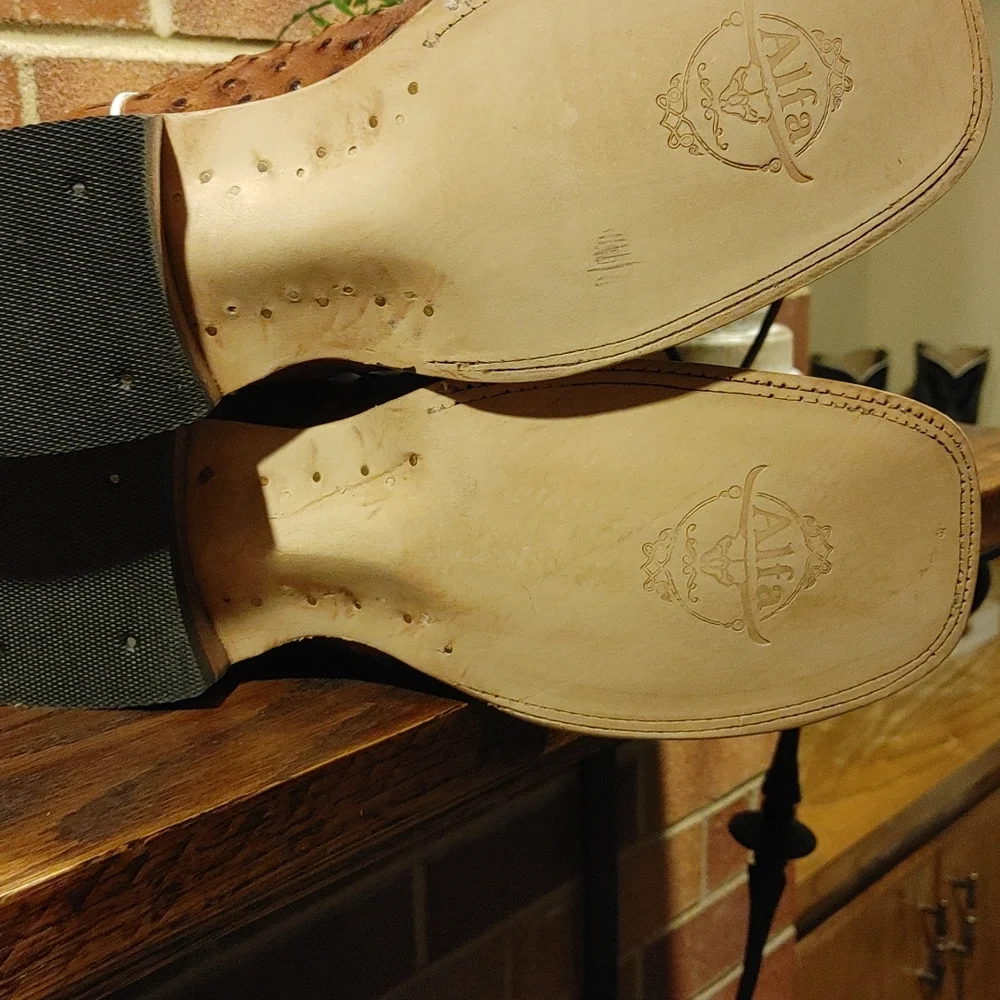 Ostrich Boots 11.5 NIB - Picture 7 of 8